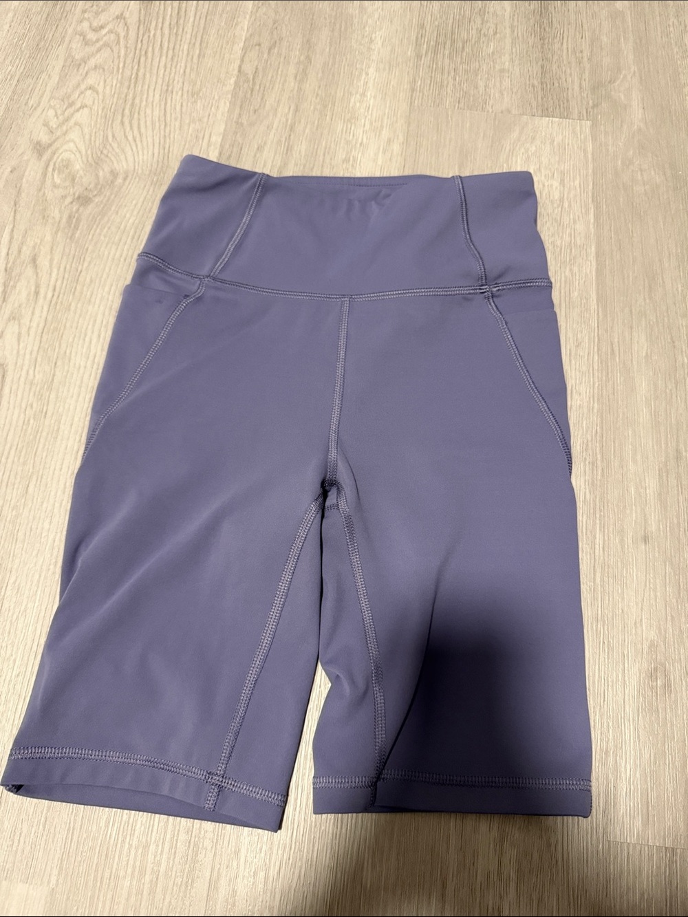 High-Waist Purple Women's Bike Shorts